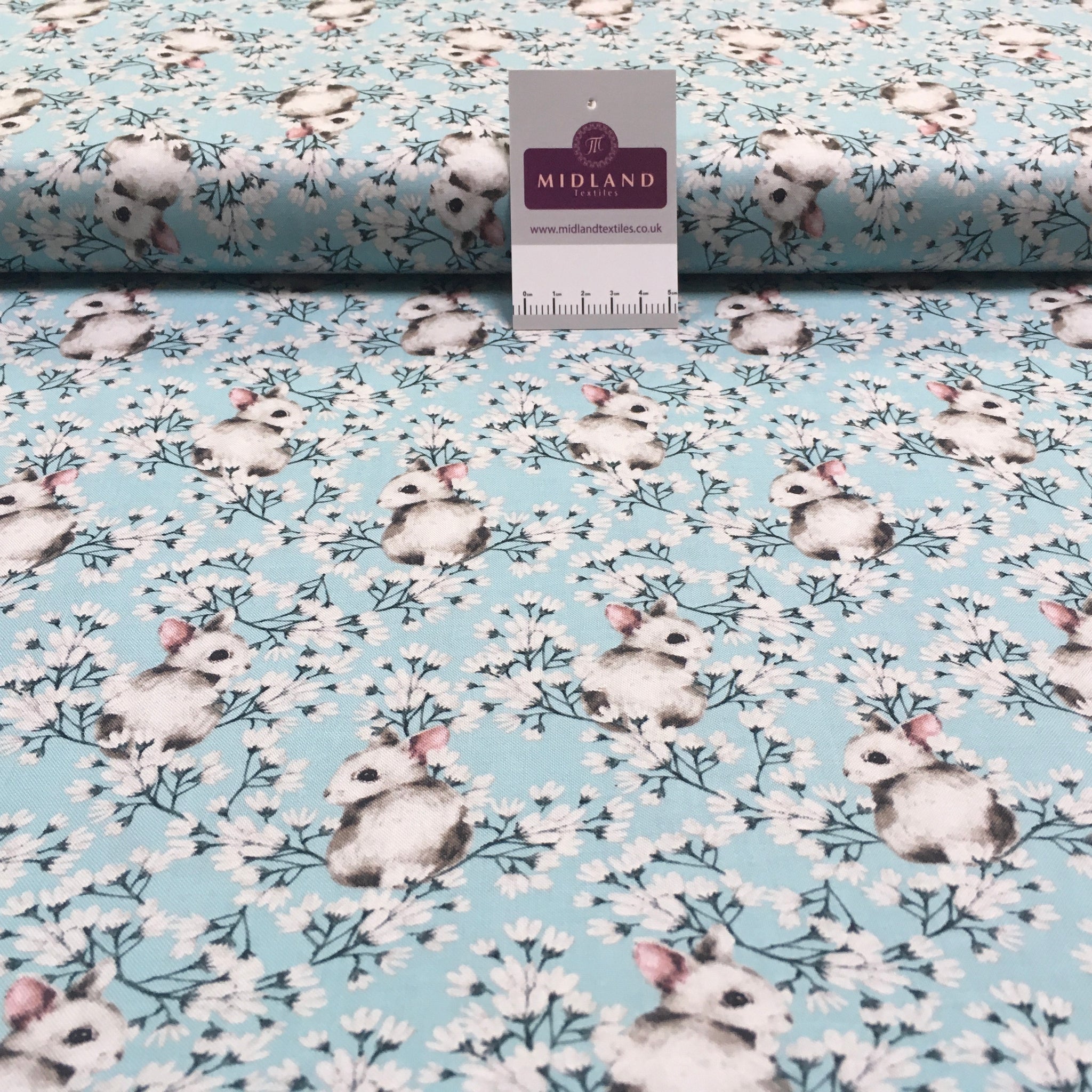 Bunny Rabbit printed Korean 100% cotton Patchwork craft mask Fabric MD1416 Mtex