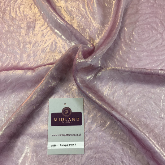 Lightweight Marble Gold Shimmer embossed foil Chiffon fabric 58 wide M659 Mtex - Midland Textiles & Fabric