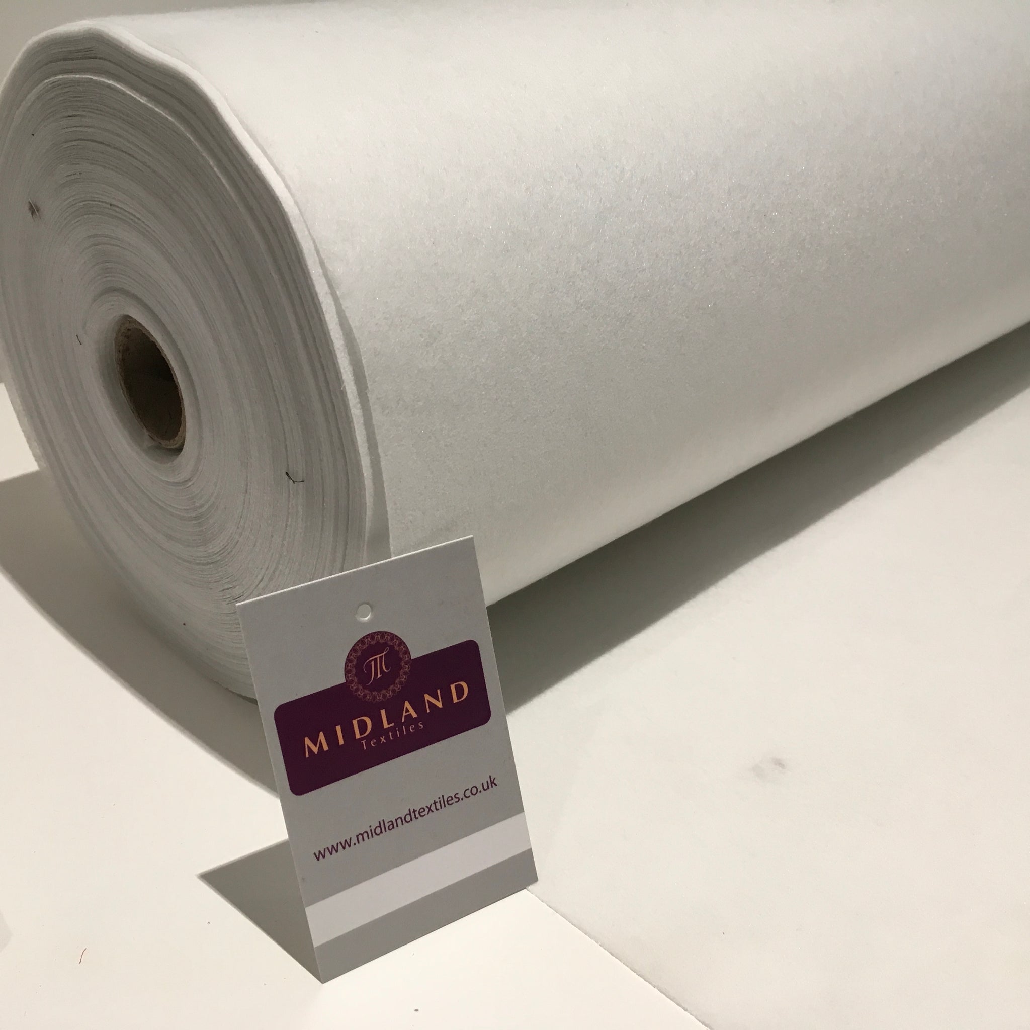 Thermocollant léger blanc de 1 mètre sur tissu d'entoilage de 90 cm de  large - Midland Textiles