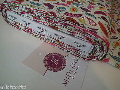 Paisley Print 100% Cotton Poplin Fabric, 45' Craft Cotton Wide M25 Mtex - Midland Textiles & Fabric
