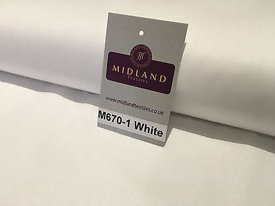 Plain White 100% Cotton ideal for clothing, draping, Craft 60' Wide M670-1 - Midland Textiles & Fabric