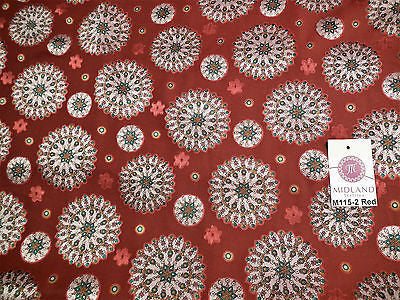 Burnout Satin Chiffon Mandalas Printed Dress Fabric 58' M115 Mtex - Midland Textiles & Fabric