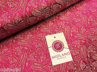Metallic Paisley brocade Banarsi fabric 44' Wide M248 Mtex - Midland Textiles & Fabric