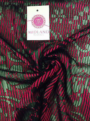 Pin striped Floral Burnout Georgette Chiffon fabric 45' M145-36-37 Mtex - Midland Textiles & Fabric