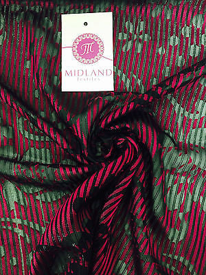 Pin striped Floral Burnout Georgette Chiffon fabric 45" M145-36-37 Mtex - Midland Textiles & Fabric