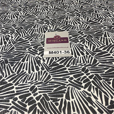 Navy and White Chiffon Youryu High Street Printed Dress Fabric 58' M401-36 Mtex - Midland Textiles & Fabric