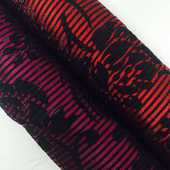 Pin striped Floral Burnout Georgette Chiffon fabric 45" M145-36-37 Mtex - Midland Textiles & Fabric