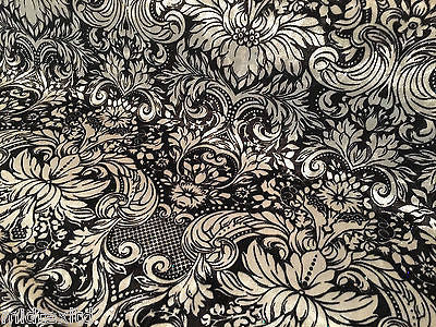 Ornamental Print two way Stretch Glitter Velor Velvet 58' M16-10 and M16-11 Mtex - Midland Textiles & Fabric