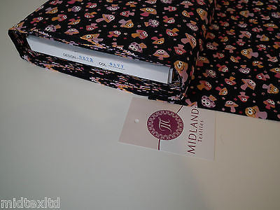 Mushroom Print 100% Cotton Poplin Fabric, 45' Wide Craft Cotton M27 - Midland Textiles & Fabric
