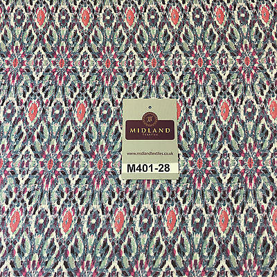 Artistic Mayflower High Street Smooth Chiffon Printed fabric 58' M401-28 Mtex - Midland Textiles & Fabric