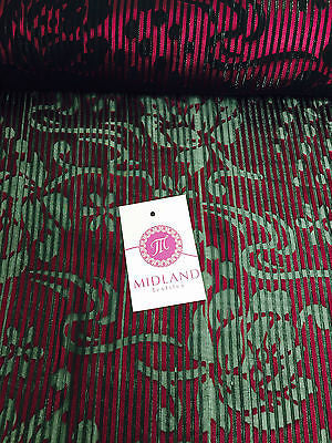 Pin striped Floral Burnout Georgette Chiffon fabric 45' M145-36-37 Mtex - Midland Textiles & Fabric
