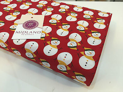 Red Christmas themed Characters 100% Cotton Patchwork & Crafting Fabric 45' - Midland Textiles & Fabric