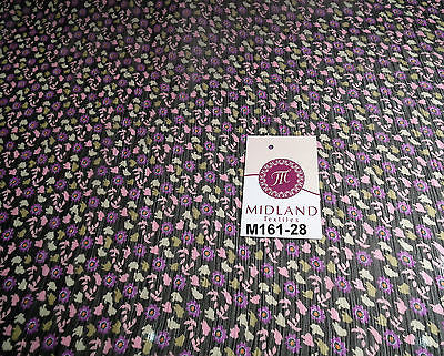 Floral ditsy flower printed crinkle chiffon fabric 44' wide M161-28 Mtex - Midland Textiles & Fabric