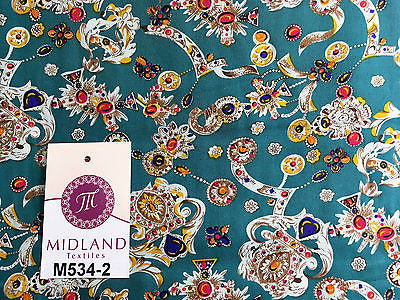 Royal Jewel Printed 100% Cotton Poplin fabric 58' Wide M534 Mtex - Midland Textiles & Fabric