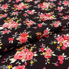 cath kidston Inspired Floral 100% Cotton Printed Fabric 58' Wide- Floral - Per Metre- M123 Mtex - Midland Textiles & Fabric