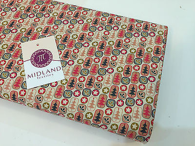 Multi Scandi 100% Cotton Christmas themed Patchwork & Crafting  Fabric 45" Mtex - Midland Textiles & Fabric