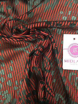 Pin striped Floral Burnout Georgette Chiffon fabric 45" M145-36-37 Mtex - Midland Textiles & Fabric