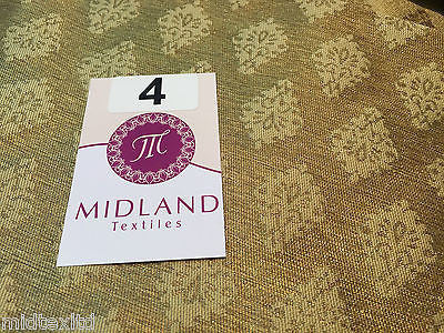 Indian Gold paisley flower banarsi metallic brocade fabric 44" M390 Mtex - Midland Textiles & Fabric