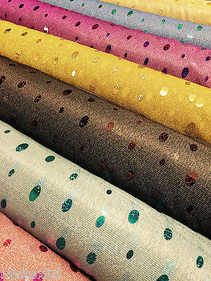 Oval holographic contrasting sequins Knit Fancy dress fabric 58' M151 Mtex - Midland Textiles & Fabric