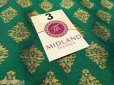 Indian Gold paisley flower banarsi metallic brocade fabric 44' M390 Mtex - Midland Textiles & Fabric