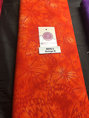 Large Butterfly Melody Print Fabric 5620 100% Cotton 44' Wide M526 Mtex - Midland Textiles & Fabric