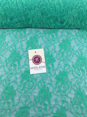 Stretch Floral Lace Semi Transparent Dress Fabric 55" Wide M186-19 Mtex - Midland Textiles & Fabric