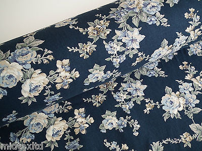 Vintage Rose Floral Print Shabby Chic, 100% Crafting Cotton 45 " Wide - M28 Mtex - Midland Textiles & Fabric