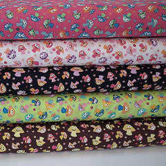 Mushroom Print 100% Cotton Poplin Fabric, 45' Wide Craft Cotton M27 - Midland Textiles & Fabric