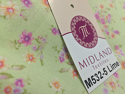Vintage Ditsy Floral Printed Fabric 100% Cotton Poplin 44' Wide M532 Mtex - Midland Textiles & Fabric