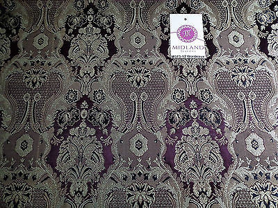 Indian Banarsi Gold Metallic Ornamental floral brocade fabric M373 Mtex 40' wide - Midland Textiles & Fabric