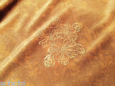 Floral embossed Velvet with gold print  58" M16-8 & 9 Mtex - Midland Textiles & Fabric