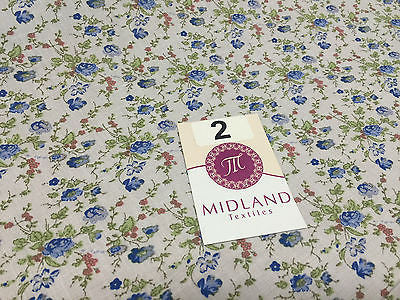 Vinatge Floral poly cotton print dress craft fabric 44' Wide M353 Mtex - Midland Textiles & Fabric