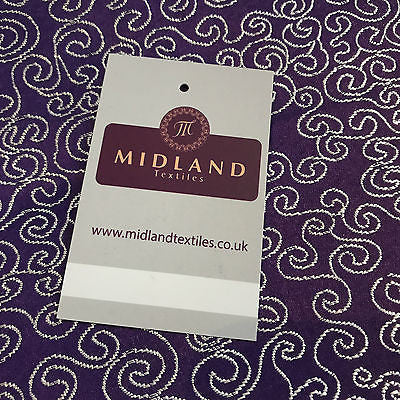 Metallic Silver Swirl Ribbon Jacquard brocade fabric M395 Mtex - Midland Textiles & Fabric