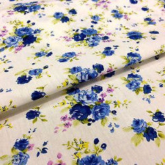 cath kidston Inspired Floral 100% Cotton Printed Fabric 58' Wide- Floral - Per Metre- M123 Mtex - Midland Textiles & Fabric