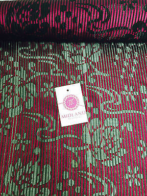 Pin striped Floral Burnout Georgette Chiffon fabric 45' M145-36-37 Mtex - Midland Textiles & Fabric