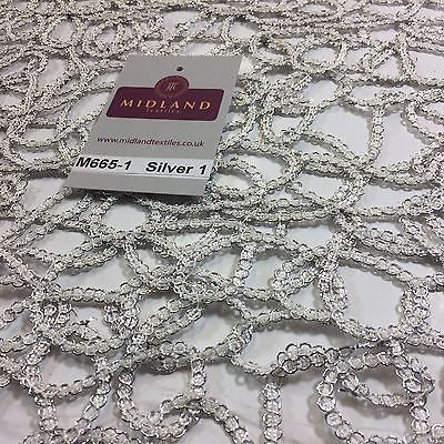 Metallic Wedding Net Mesh lace Dress fabric 50'  Wide M665 Mtex - Midland Textiles & Fabric