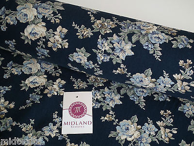 Vintage Rose Floral Print Shabby Chic, 100% Crafting Cotton 45 ' Wide - M28 Mtex - Midland Textiles & Fabric