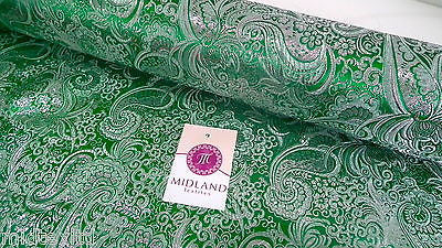 Paisley Metallic Brocade Fabric 58' wide for Jackets and waistcoats M350 Mtex - Midland Textiles & Fabric