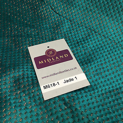 Indian Metallic Shimmer Lame Banarsi Jacquard Brocade Fabric 44' Wide M618 - Midland Textiles & Fabric