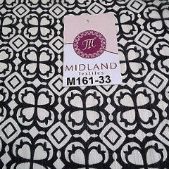 Geometric black and white printed chiffon fabric 44" wide M161-33 Mtex - Midland Textiles & Fabric