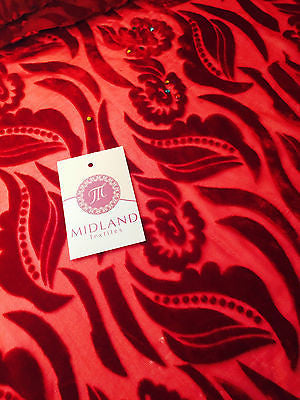 Burnout leaf floral print on chiffon 50" Inches Wide M161-9 Mtex - Midland Textiles & Fabric