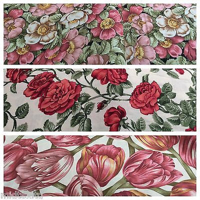 44' Floral Print 100% Cotton Fabric Craft Renaissance Patchwork M302 Mtex - Midland Textiles & Fabric