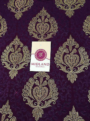 Luxury Crepe Fabric Metallic Embroidery 36' M243 Mtex - Midland Textiles & Fabric