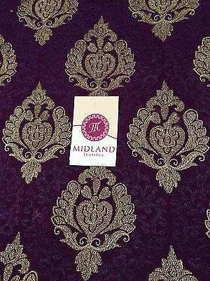 Luxury Crepe Fabric Metallic Embroidery 36" M243 Mtex - Midland Textiles & Fabric