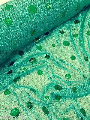 Round Hologram Sequin 58' fancy dress prom knit fabric M154 Midtex - Midland Textiles & Fabric