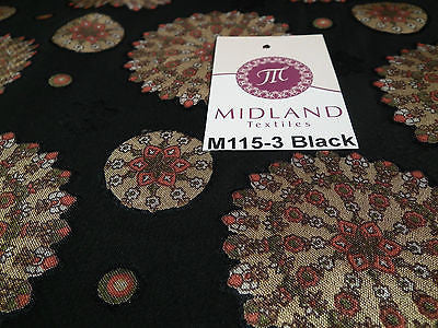 Burnout Satin Chiffon Mandalas Printed Dress Fabric 58' M115 Mtex - Midland Textiles & Fabric