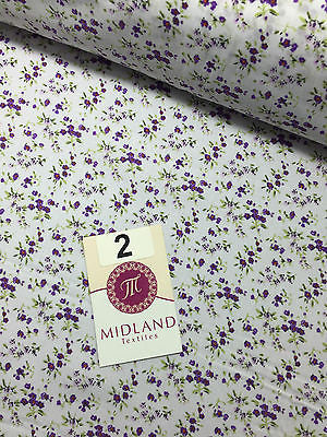 Small Ditsy Floral poly cotton print dress craft fabric 44" Wide M348 Mtex - Midland Textiles & Fabric