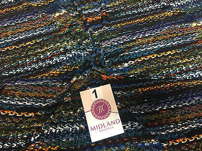 Multi Coloured Striped printed ity Jersey Lycra Stretch Fabric 58' M167 Mtex - Midland Textiles & Fabric