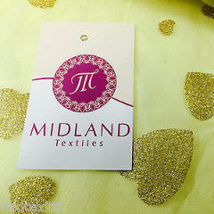 100% Polyester Organza, Flocked lurex heart design 58' wide width fabric M113 - Midland Textiles & Fabric