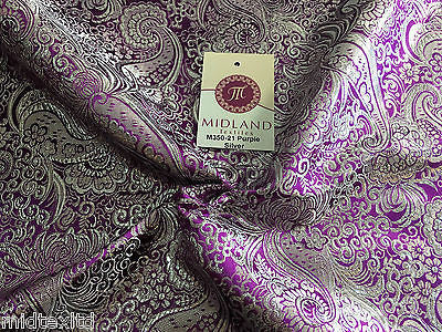 Paisley Metallic Brocade Fabric 58" wide for Jackets and waistcoats M350 Mtex - Midland Textiles & Fabric